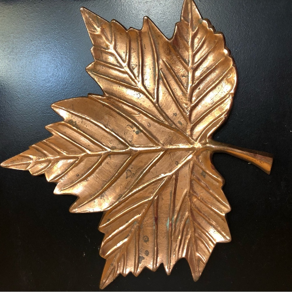 Solid Copper Leaf  Decor